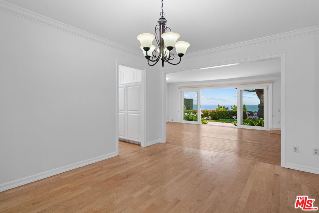 Chandelier, Empty room, Interior, Water, Wood Texture Flooring
