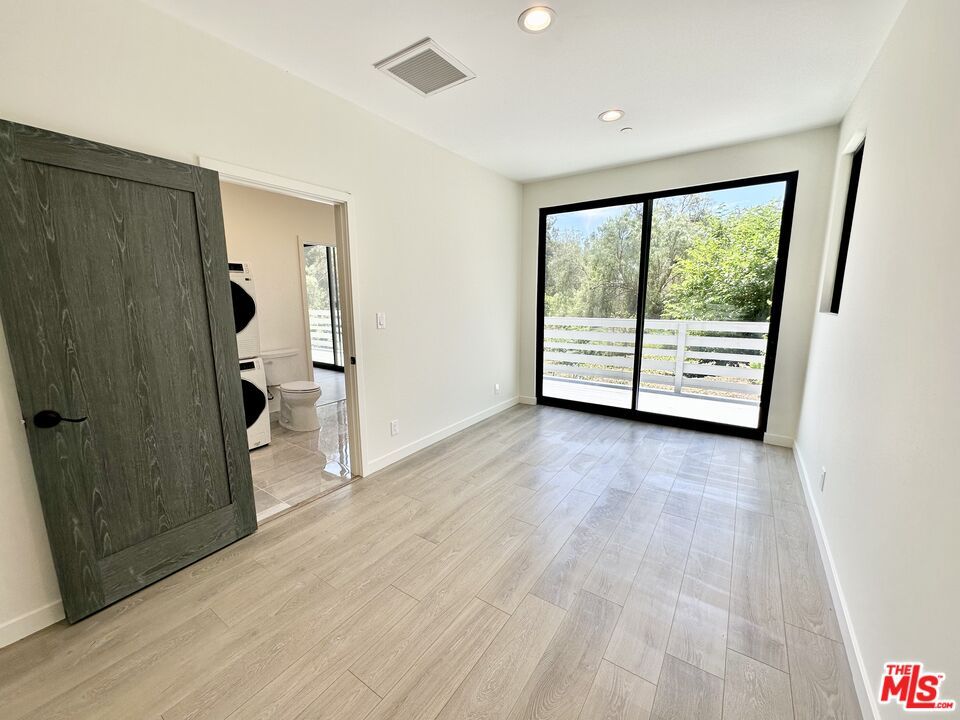 Bathroom, Empty room, Interior, Recessed Lighting, Wood Texture Flooring