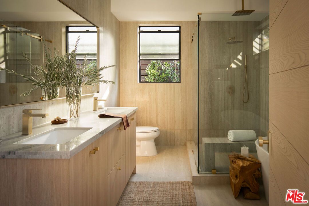Bathroom, Dual Sink Vanities, Glass Shower, Interior