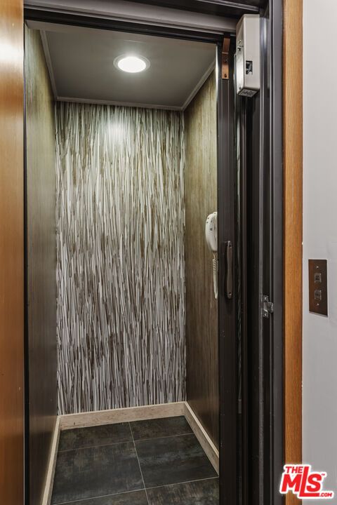 Elevator, Interior, Recessed Lighting, Wooden Walls