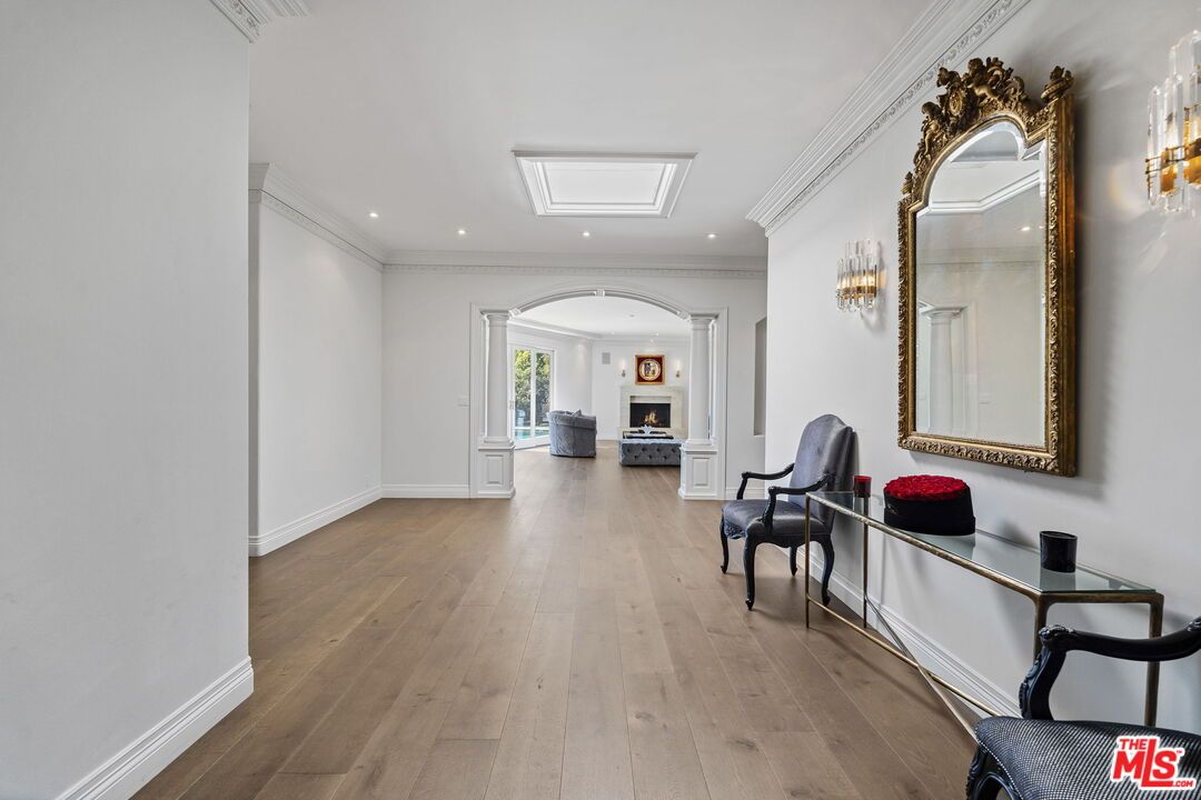 Fireplace, Interior, Recessed Lighting, Wood Texture Flooring