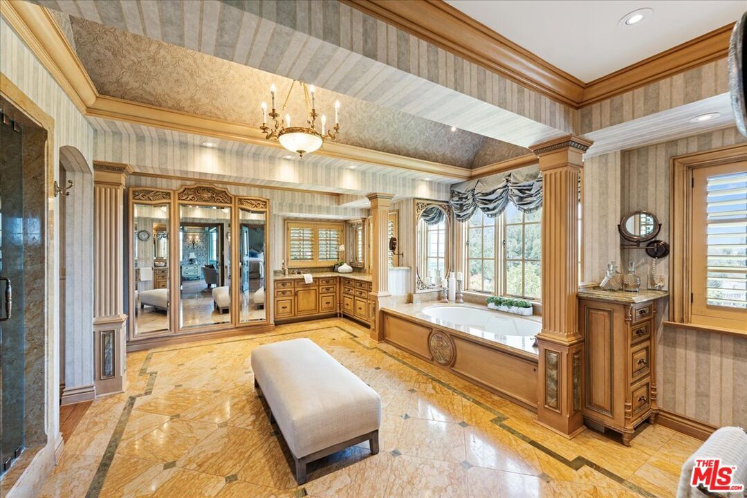 Bathroom, Chandelier, Interior, Recessed Lighting