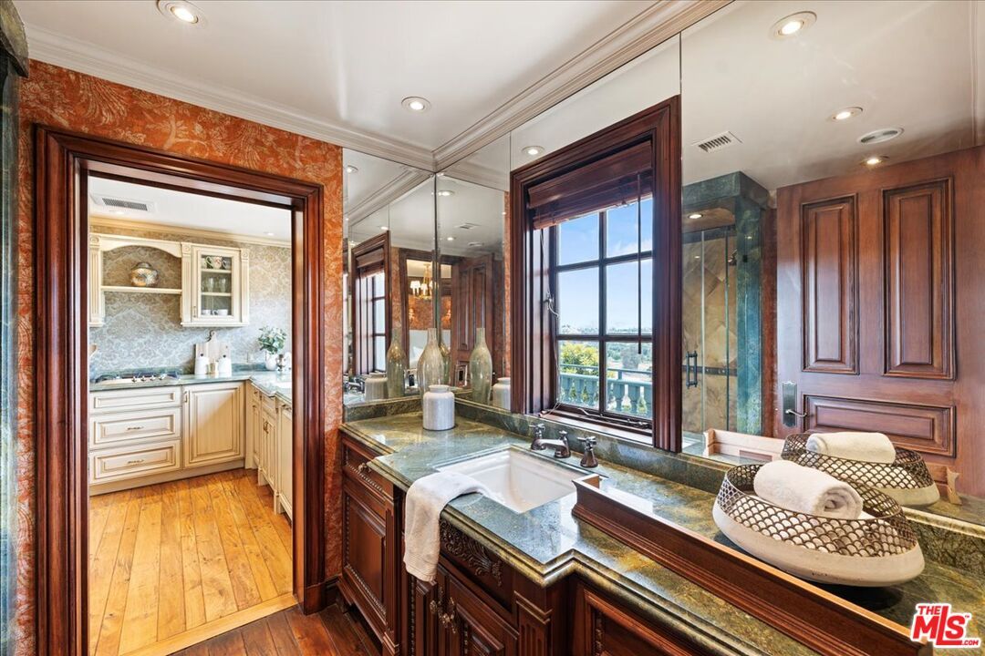 Bathroom, Glass Shower, Interior, Recessed Lighting, Wood Texture Flooring