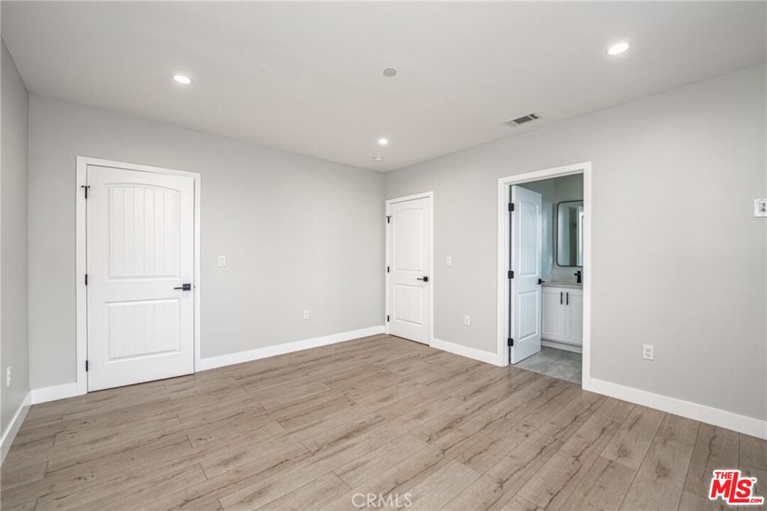 Bathroom, Empty room, Interior, Recessed Lighting, Wood Texture Flooring