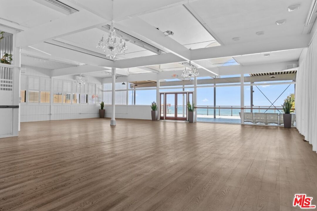 Chandelier, Empty room, Interior, Water, Wood Texture Flooring