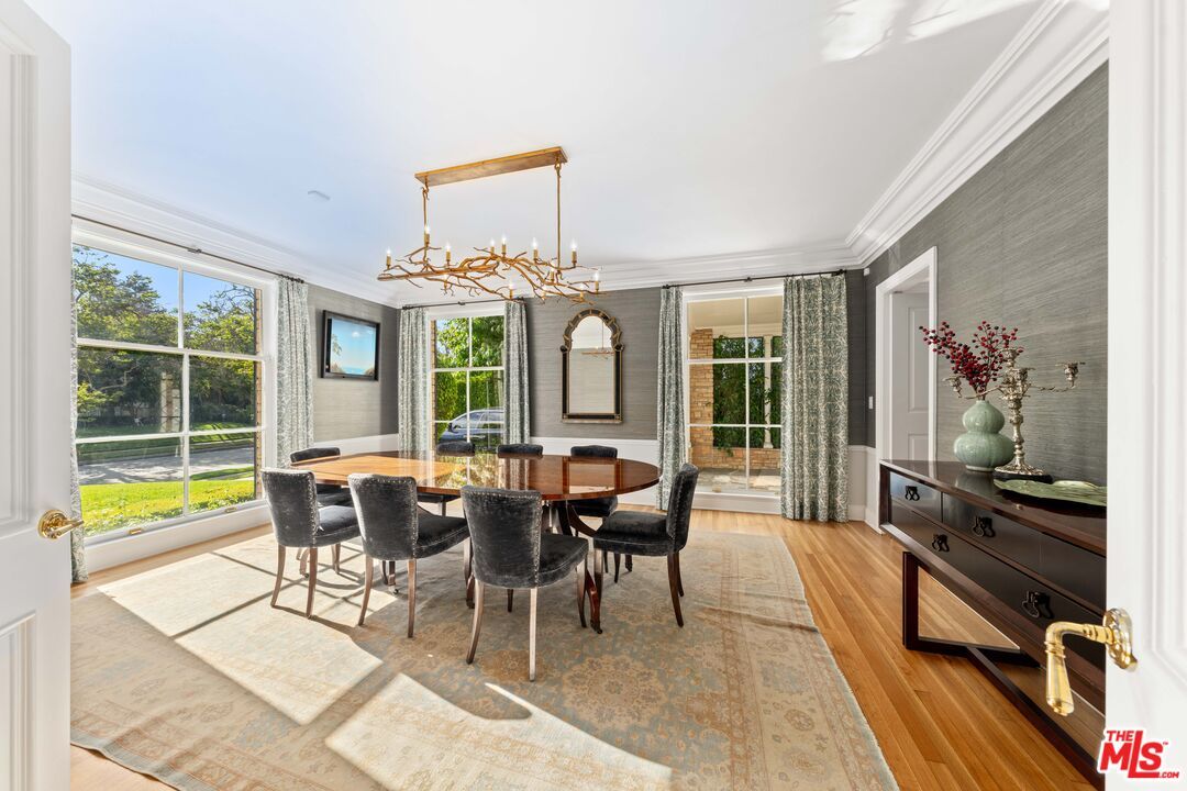 Chandelier, Dining room, Interior, Pendant Lights, Wood Texture Flooring