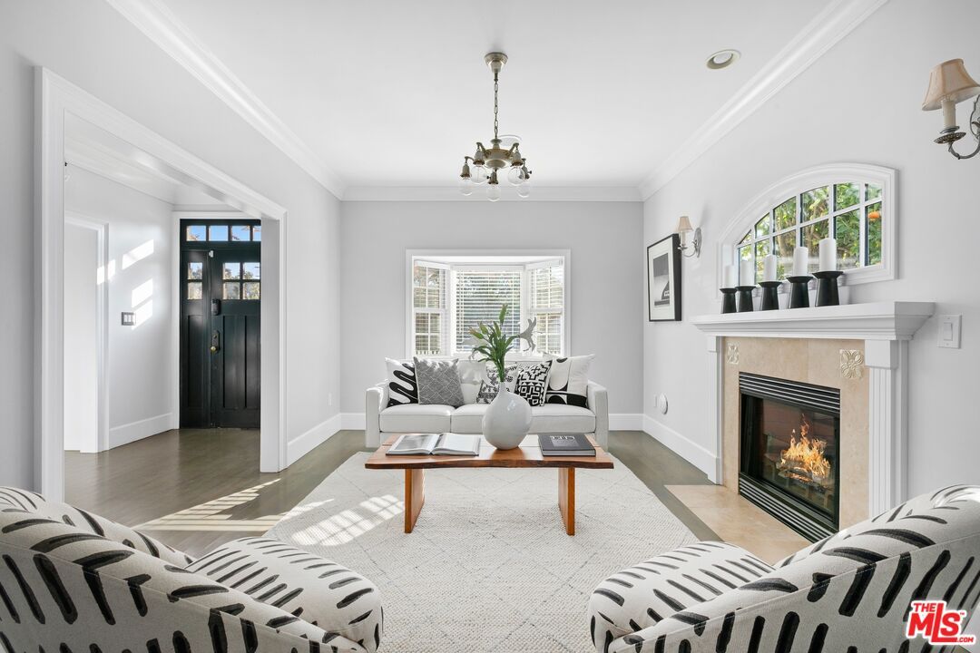 Chandelier, Fireplace, Interior, Living room, Wood Texture Flooring