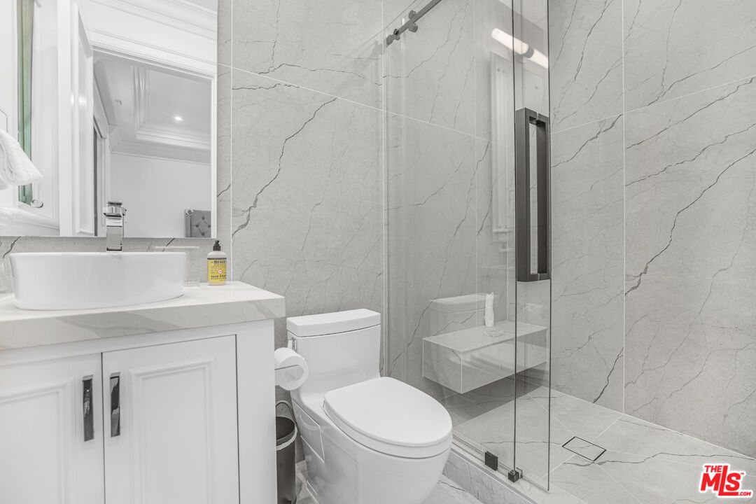 Bathroom, Glass Shower, Interior, Marble Walls