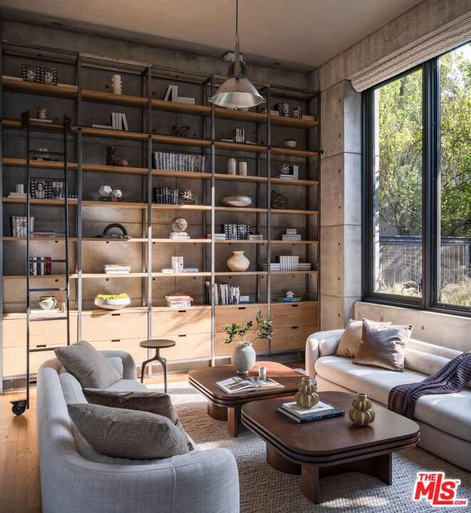 Interior, Living room, Pendant Lights, Wood Texture Flooring