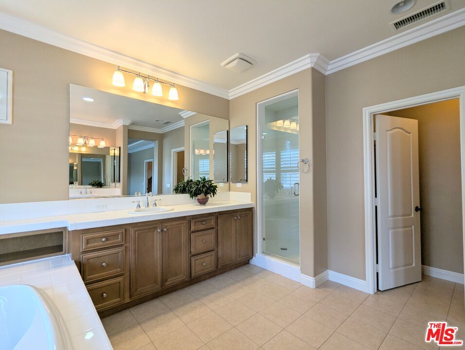 Bathroom, Dual Sink Vanities, Glass Shower, Interior