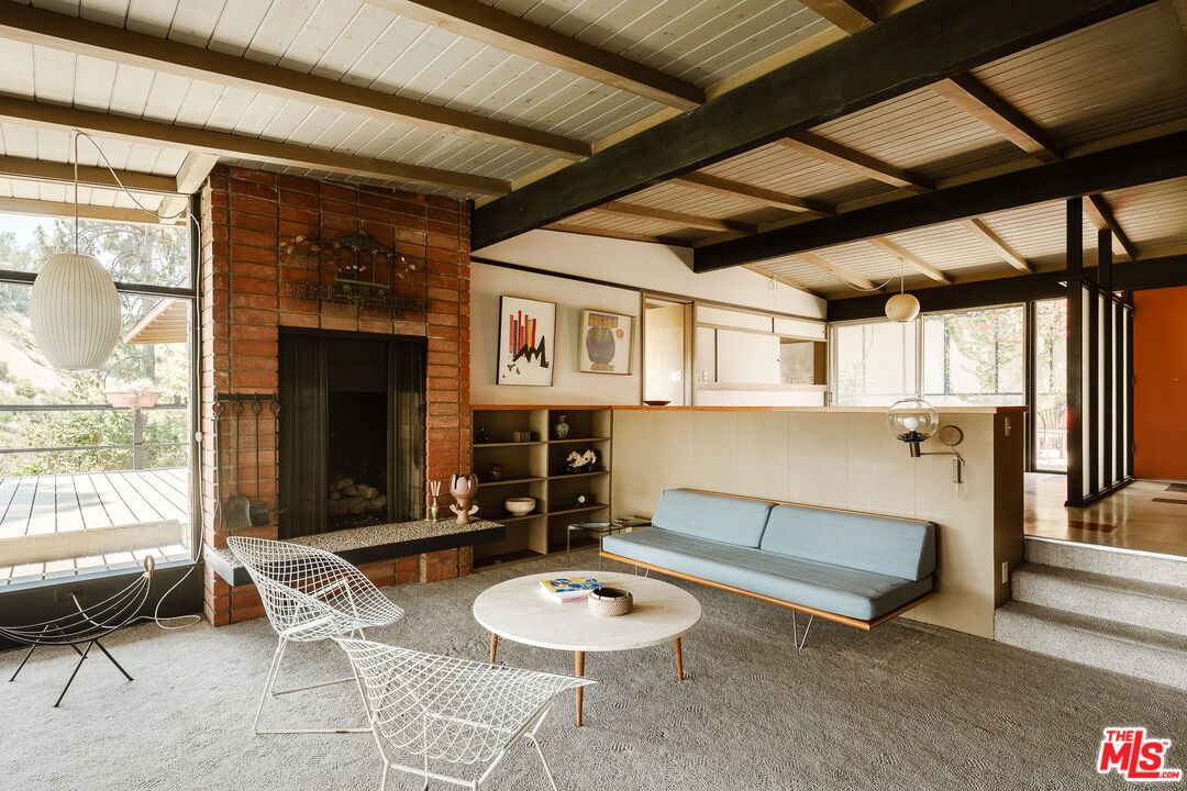 Fireplace, Interior, Living room, Stone Walls