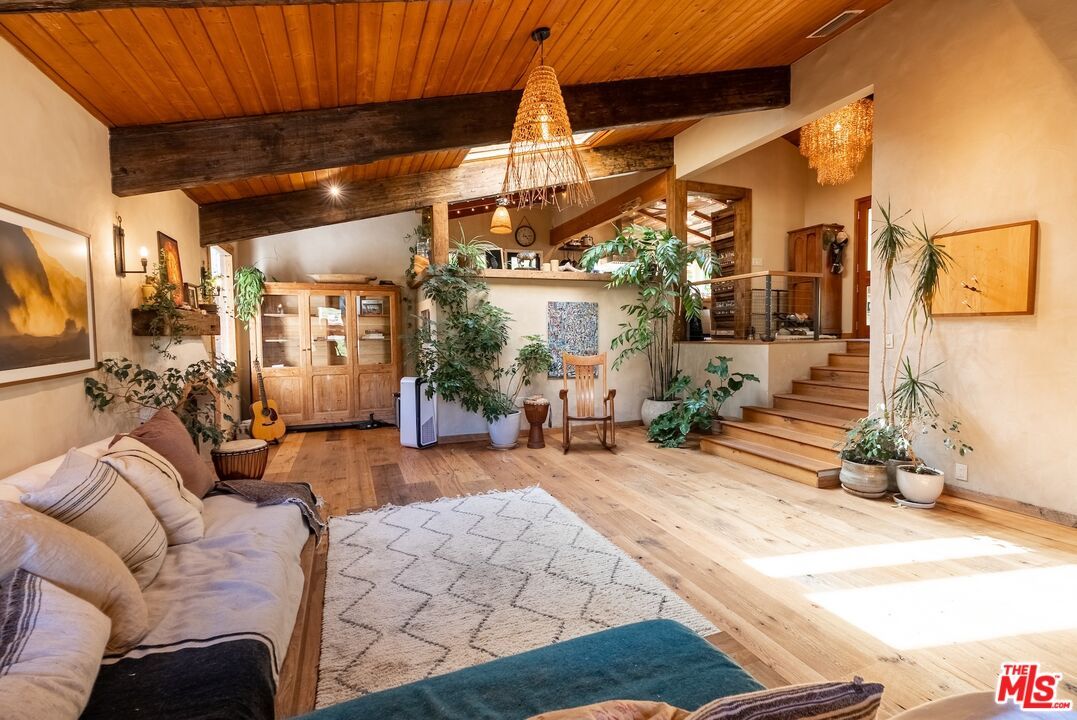 Chandelier, Interior, Living room, Wooden Beams, Wooden Ceilings, Wood Texture Flooring