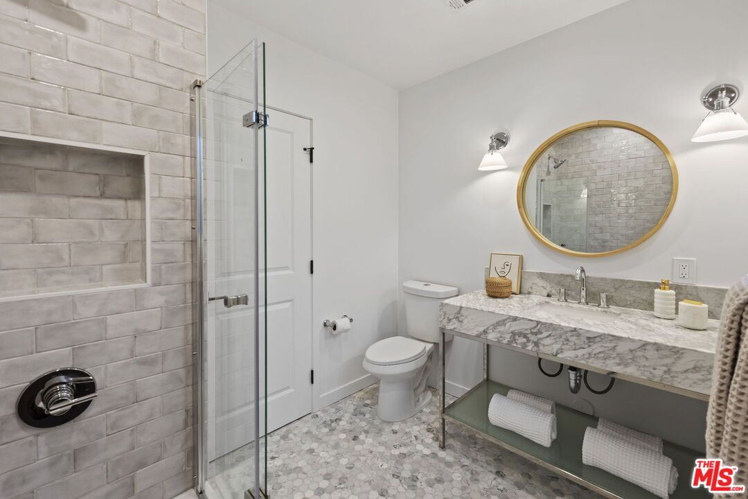 Bathroom, Glass Shower, Interior, Stone Walls