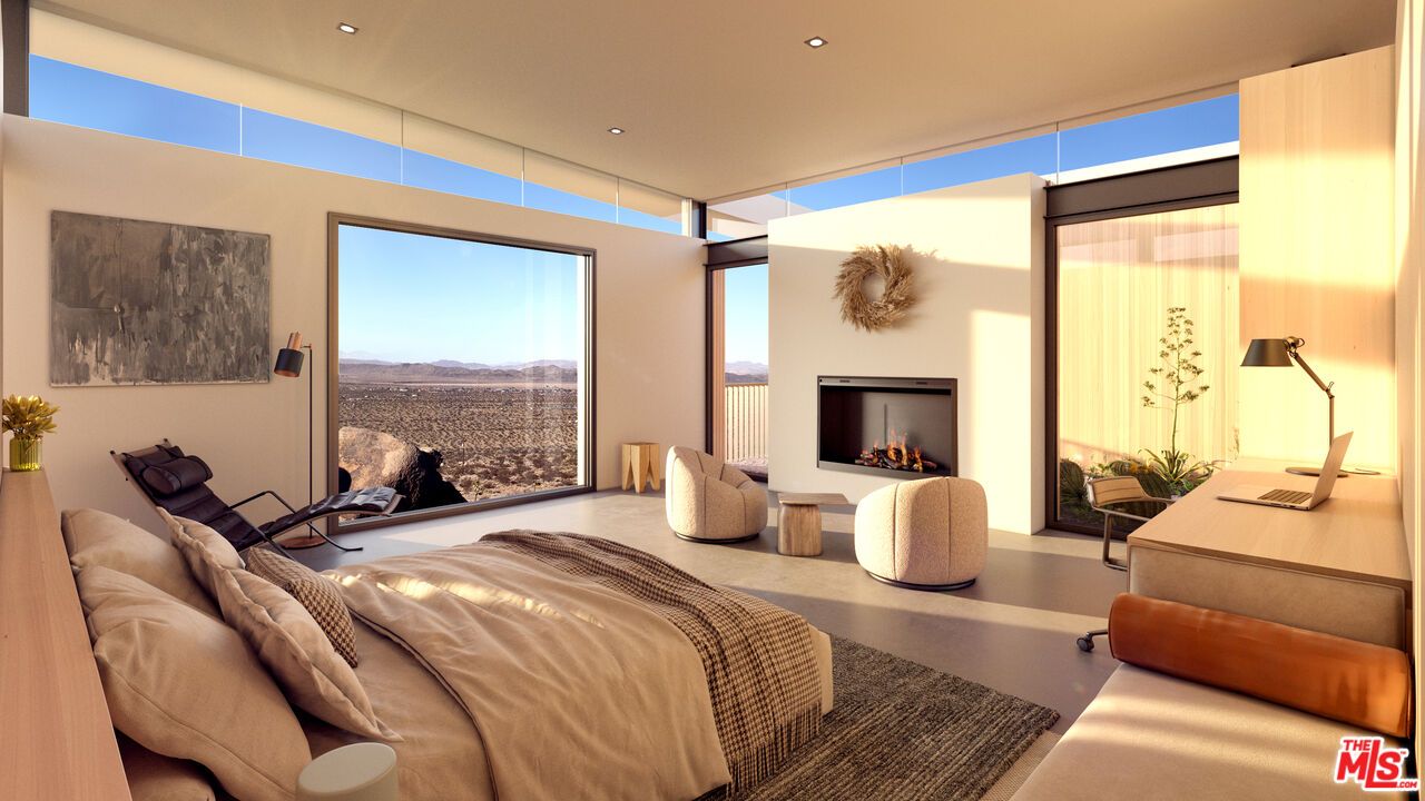 Bedroom, Fireplace, Interior, Recessed Lighting