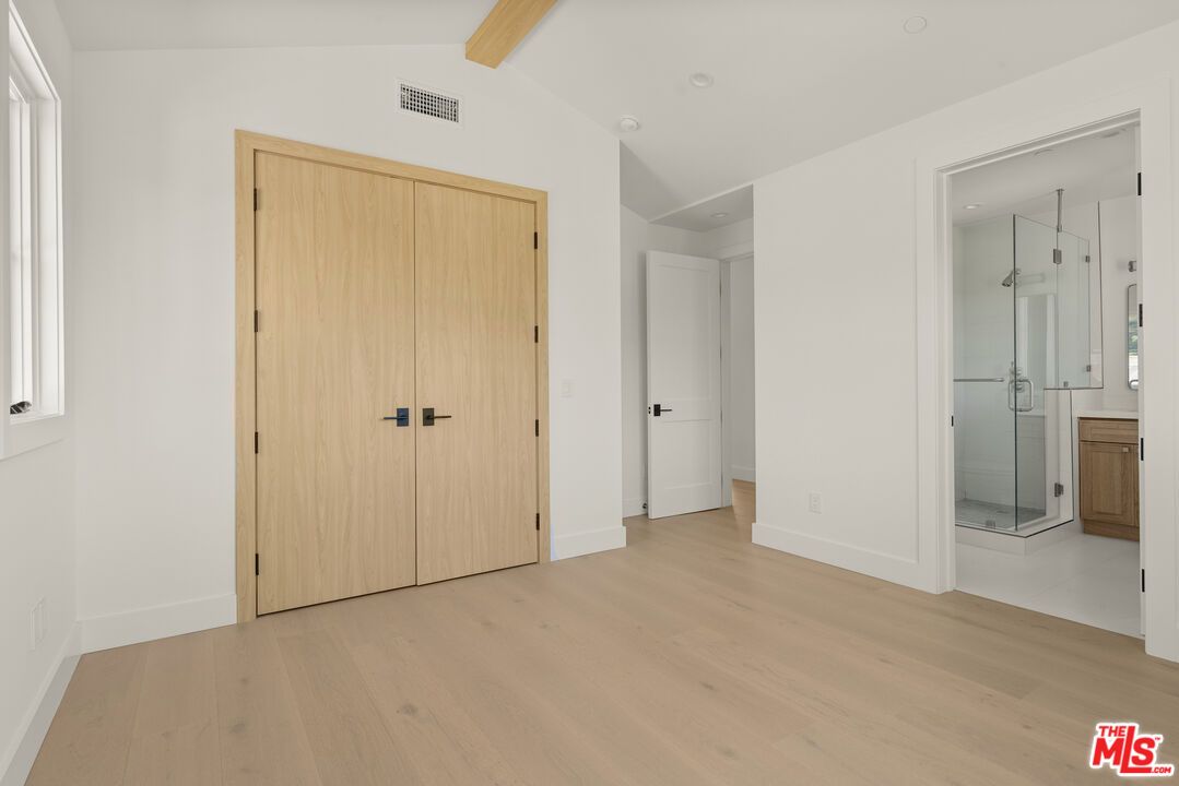 Bathroom, Empty room, Glass Shower, Interior, Wood Texture Flooring