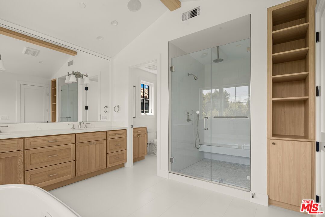Bathroom, Dual Sink Vanities, Glass Shower, Interior