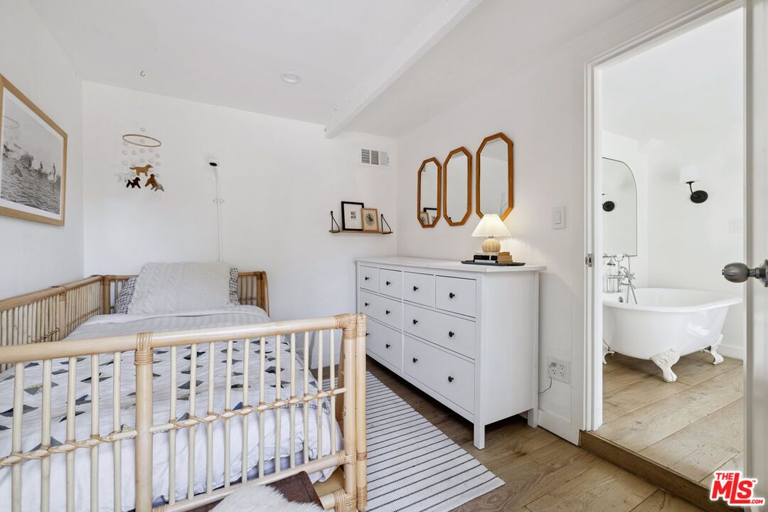 Bathroom, Bedroom, Free Standing Baths, Interior, Recessed Lighting, Wood Texture Flooring