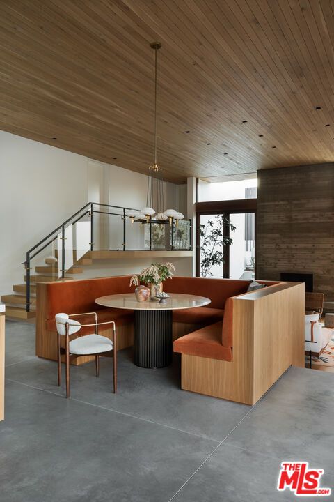 Interior, Pendant Lights, Recessed Lighting, Wooden Ceilings, Wooden Walls
