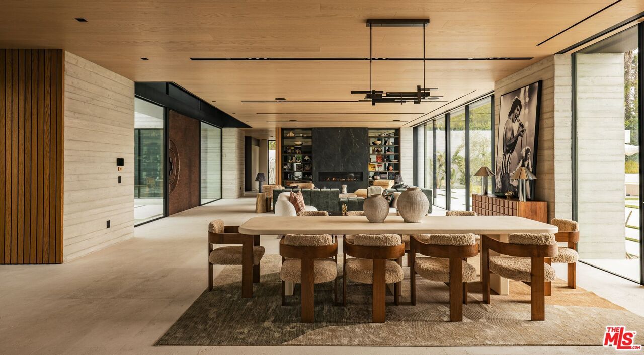 Dining room, Interior, Pendant Lights, Recessed Lighting, Wooden Ceilings