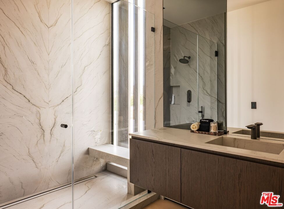 Bathroom, Glass Shower, Interior, Marble, Marble Walls