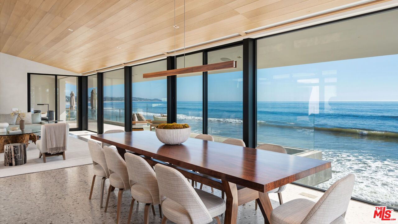 Dining room, Interior, Living room, Pendant Lights, Water, Wooden Ceilings