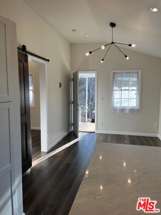 Empty room, Interior, Pendant Lights, Recessed Lighting, Wood Texture Flooring
