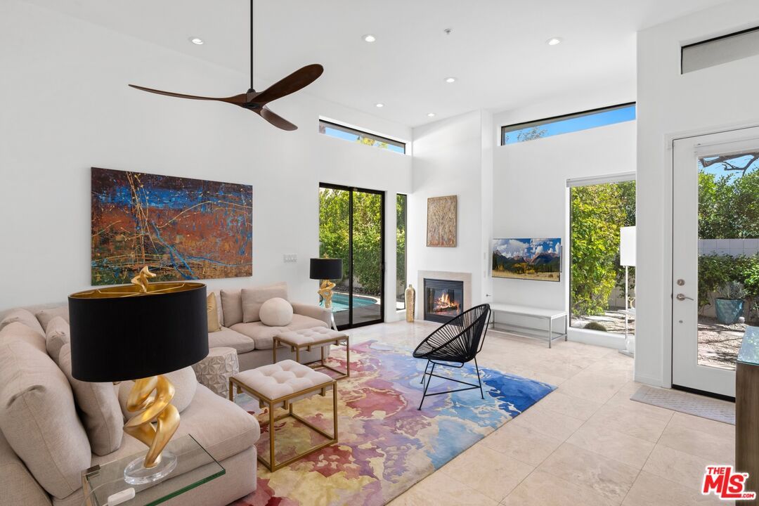 Fireplace, Interior, Living room, Recessed Lighting