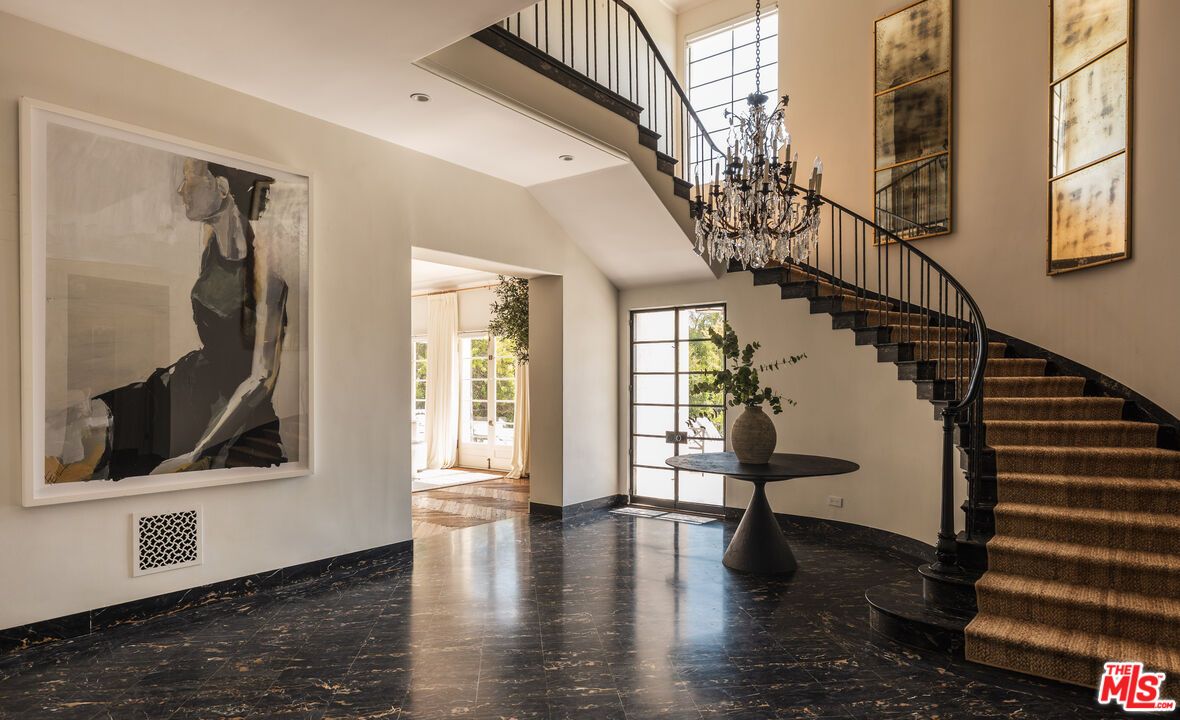 Chandelier, Interior, Marble, Recessed Lighting
