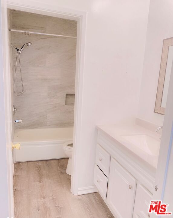 Bathroom, Interior, Marble Walls, Wood Texture Flooring