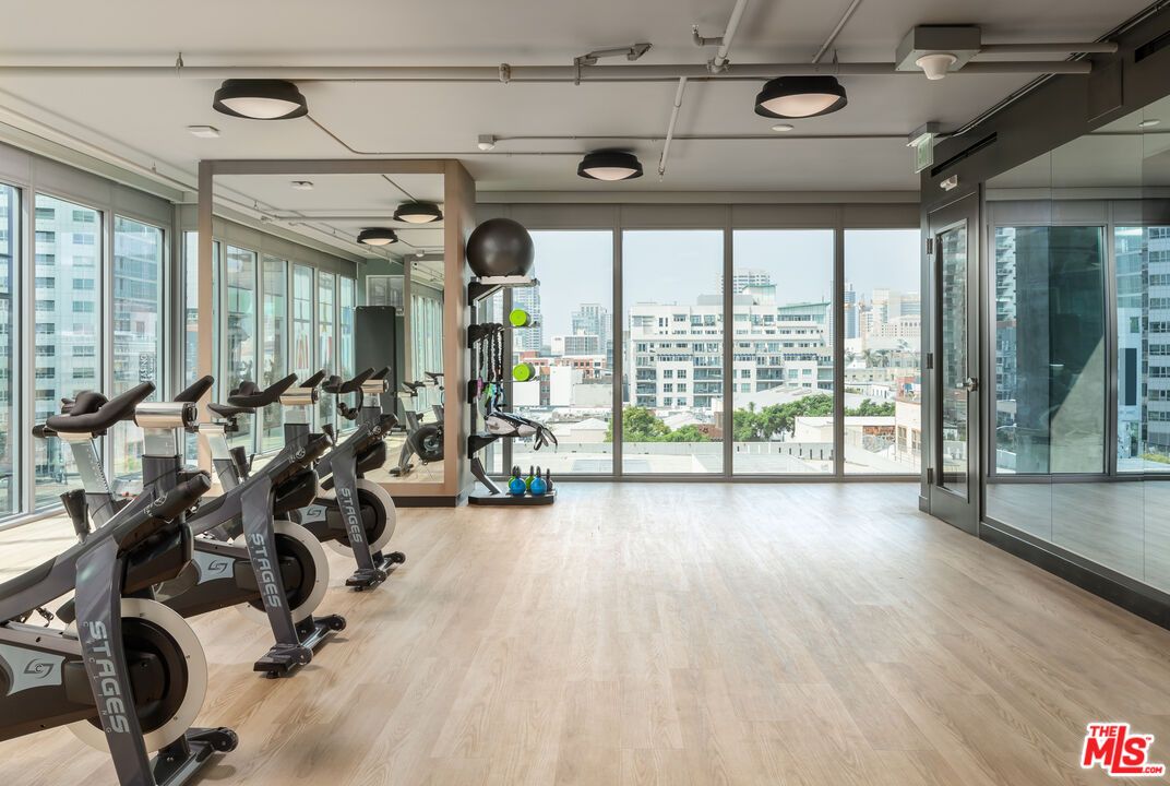 Fitness Equipment, Gym, Interior, Wood Texture Flooring