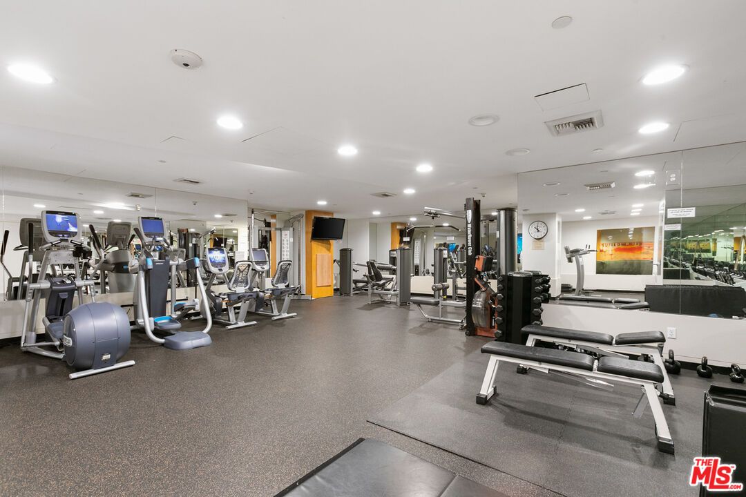 Fitness Equipment, Gym, Interior, Recessed Lighting