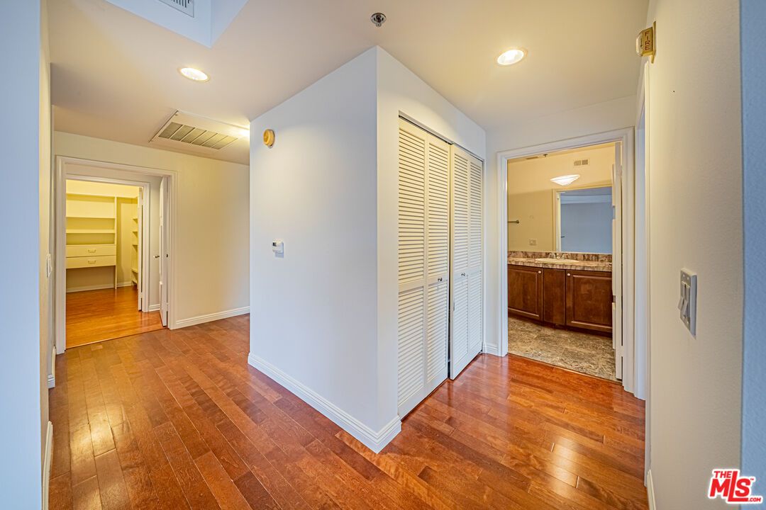 Bathroom, Empty room, Interior, Recessed Lighting, Wood Texture Flooring