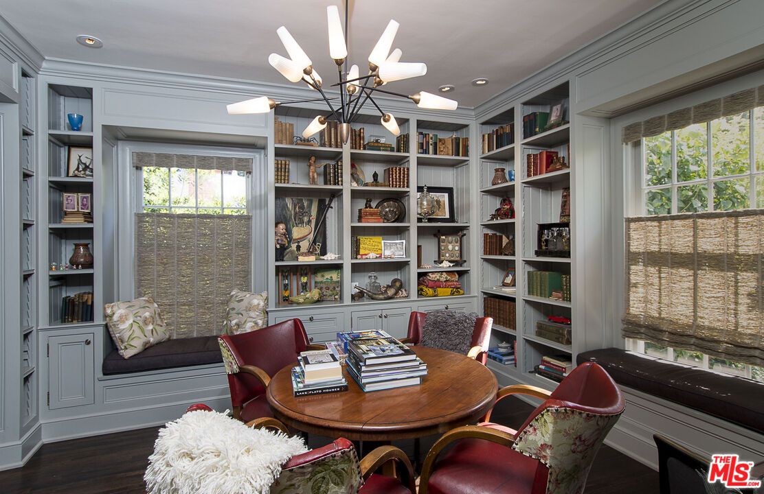Home Office, Interior, Pendant Lights, Recessed Lighting, Wood Texture Flooring