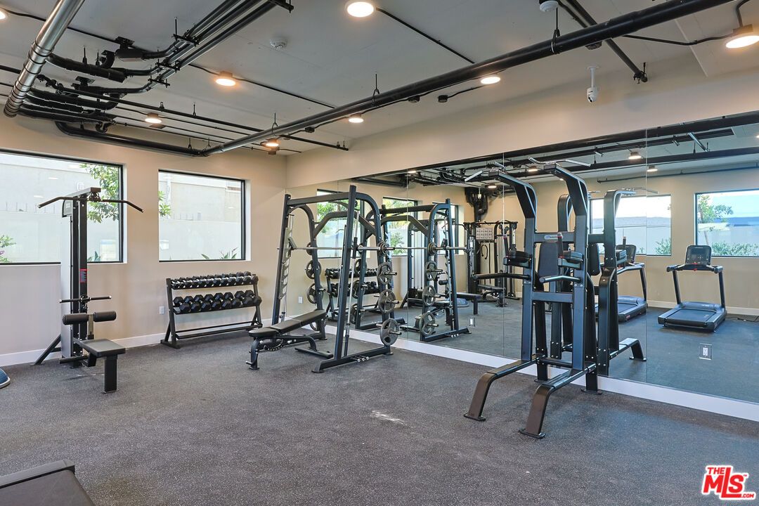 Fitness Equipment, Gym, Interior, Recessed Lighting