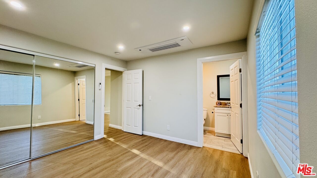 Bathroom, Empty room, Interior, Recessed Lighting, Wood Texture Flooring