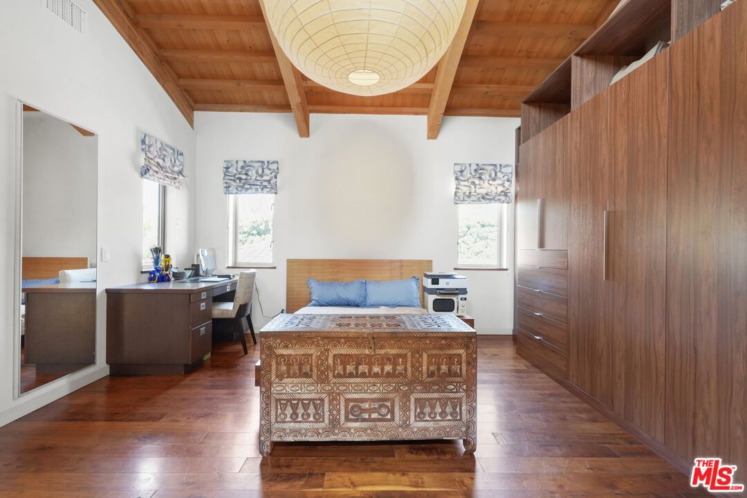Bedroom, Home Office, Interior, Wooden Beams, Wooden Ceilings, Wood Texture Flooring