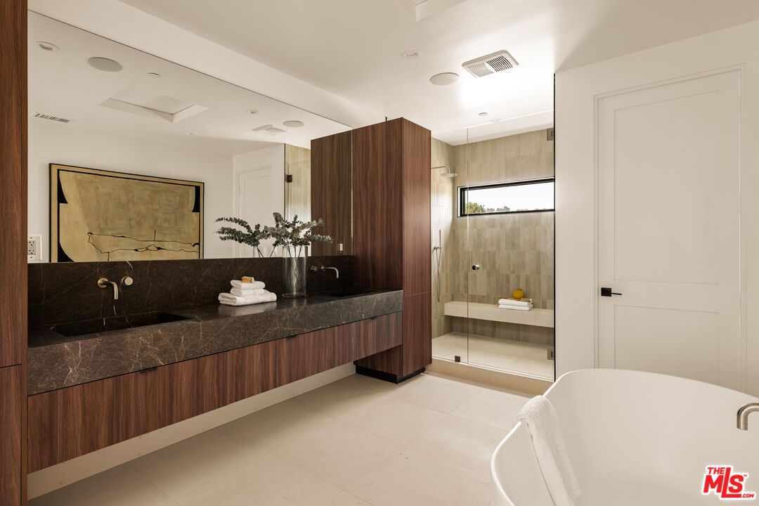 Bathroom, Dual Sink Vanities, Free Standing Baths, Glass Shower, Interior, Recessed Lighting