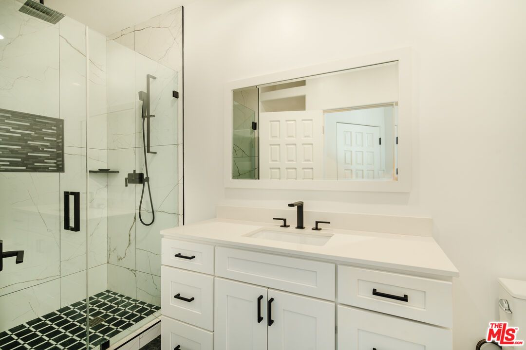 Bathroom, Glass Shower, Interior, Marble Walls