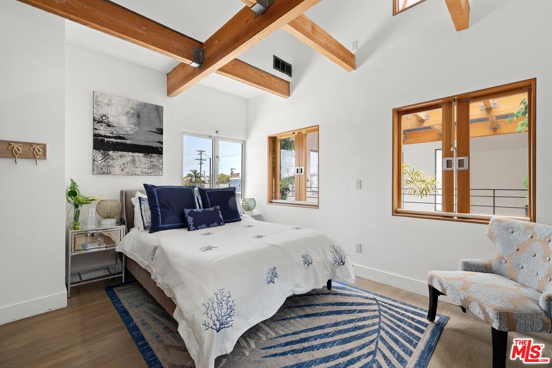 Bedroom, Interior, Wooden Beams, Wood Texture Flooring