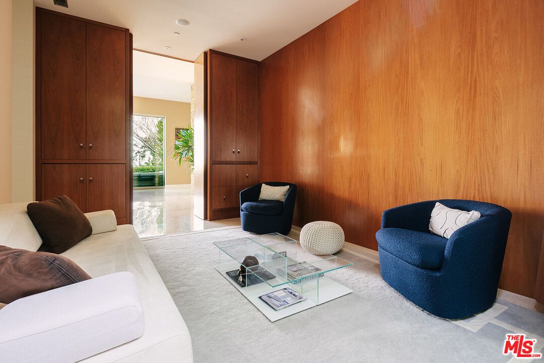 Interior, Living room, Recessed Lighting, Wooden Walls
