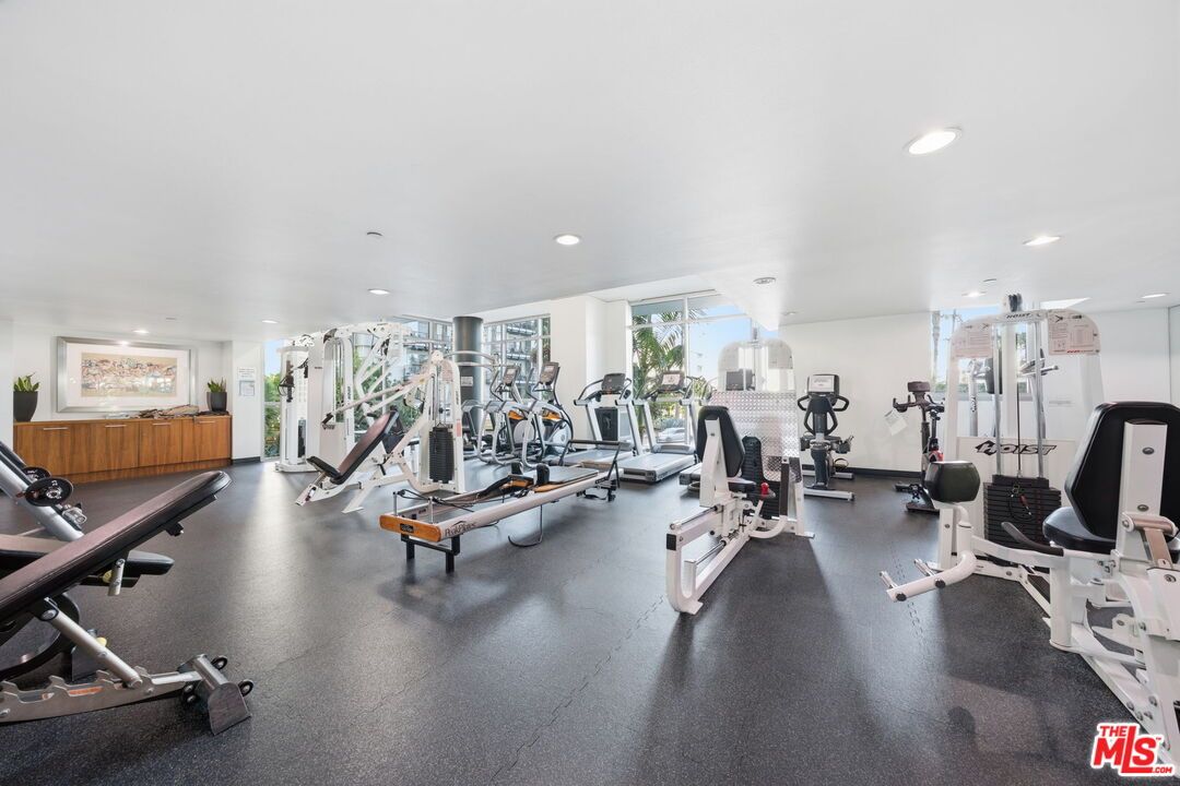 Fitness Equipment, Gym, Interior, Recessed Lighting