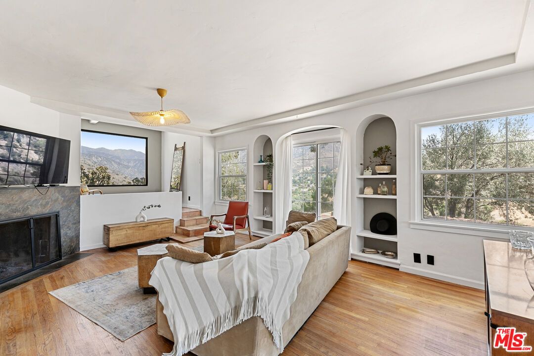 Fireplace, Interior, Living room, Wood Texture Flooring
