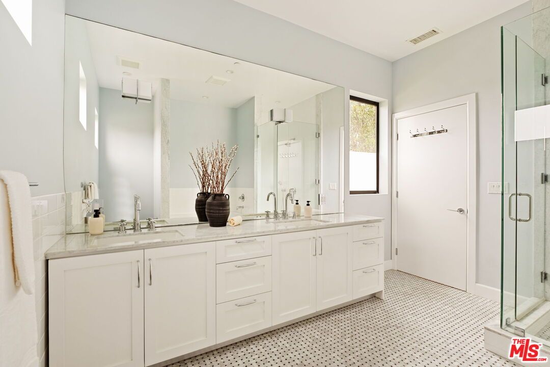Bathroom, Dual Sink Vanities, Glass Shower, Interior
