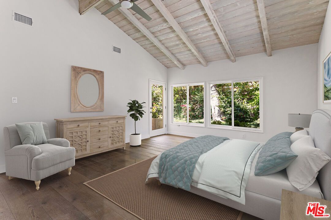Bedroom, Interior, Wooden Beams, Wooden Ceilings, Wood Texture Flooring