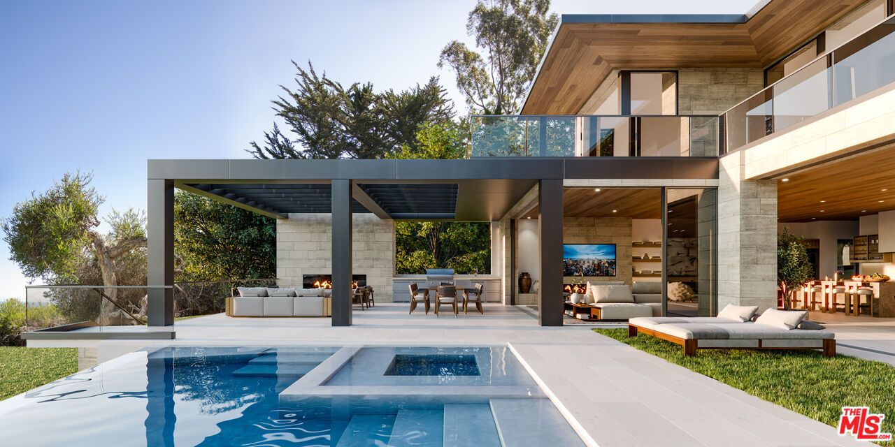Exterior, Fireplace, Pool
