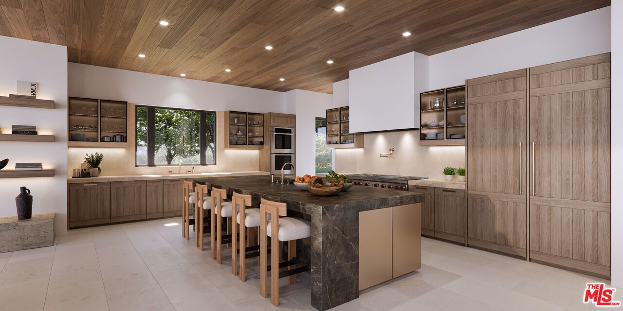 Interior, Kitchen, Recessed Lighting, Stainless Steel Appliances, Wooden Ceilings