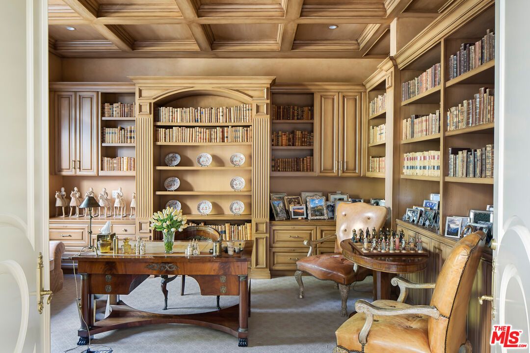 Home Office, Interior, Recessed Lighting, Wooden Beams, Wooden Ceilings