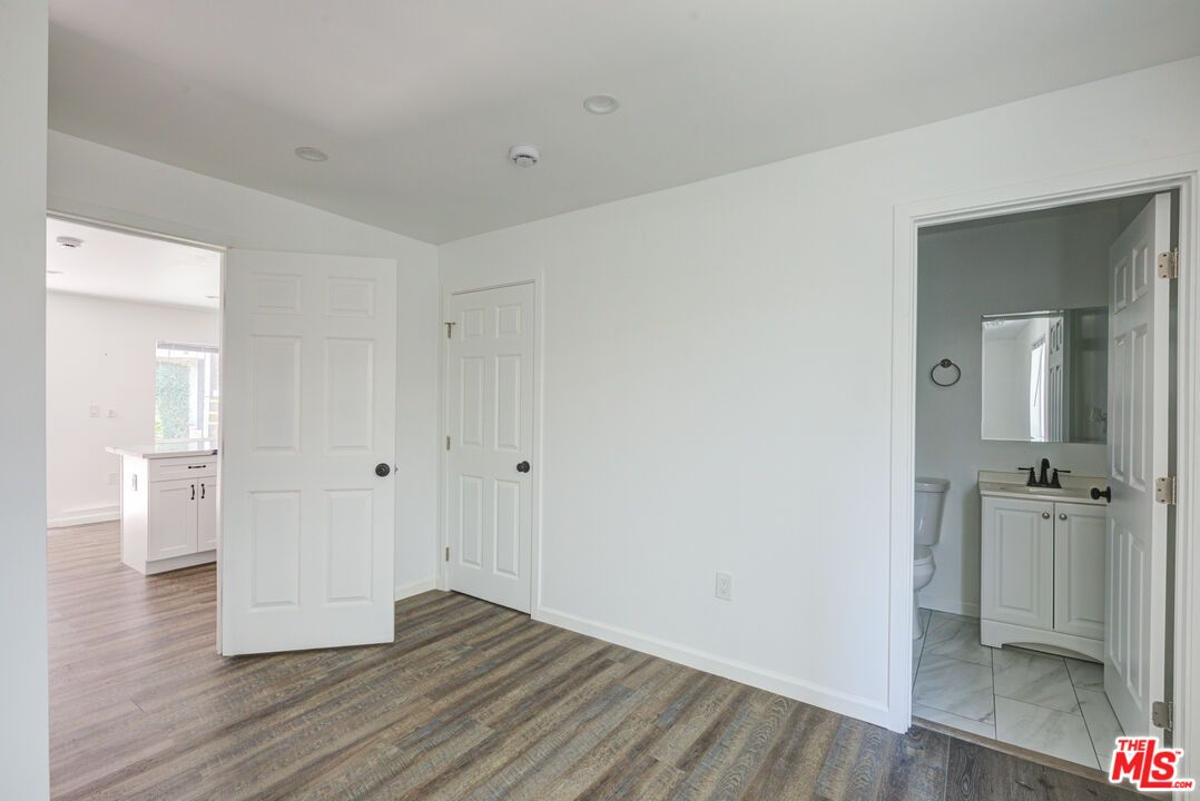 Bathroom, Empty room, Interior, Recessed Lighting, Wood Texture Flooring