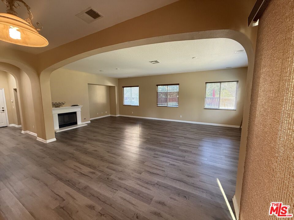 Empty room, Fireplace, Interior, Wood Texture Flooring
