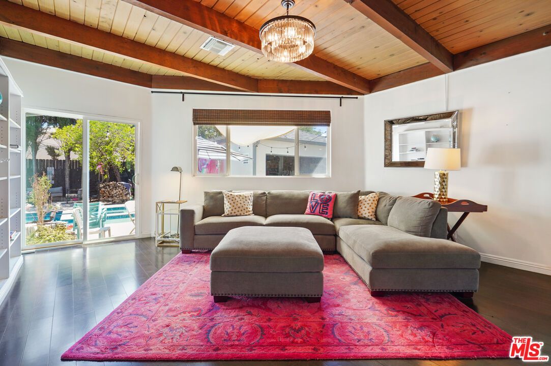 Chandelier, Interior, Living room, Wooden Beams, Wooden Ceilings, Wood Texture Flooring